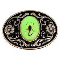 【CW】☎❂❍  Cheapify Dropshipping Oval Scorpion Buckle for Men Stereographic Floral Hebilla Cinturon Hombre