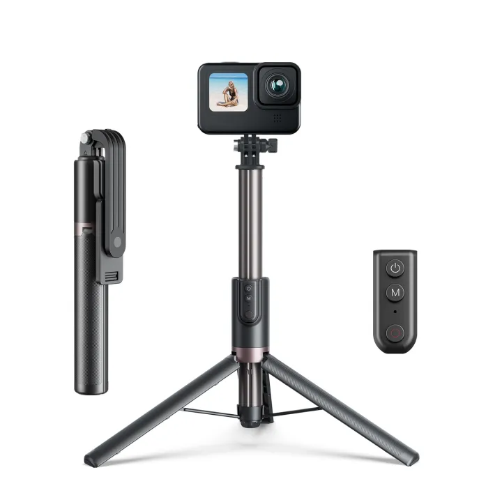 ขาตั้งแบบสามขา-selfie-1-3m-พร้อมการควบคุมรีโมทบลูทูธไร้สายสำหรับ-gopro-insta-360-dji-กล้องแอคชั่นแคมเมราสำหรับสมาร์ทโฟน