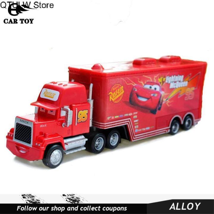 QTULW Store CAR TOY Disney Pixar Cars 2 3 Toys Lightning McQueen Jackson  Storm Mack Uncle Truck 1:55 Diecast Model Car For Children Christmas Gifts  