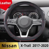 for Nissan X-Trail T32 2017 2018 2019 2020 X-Trail T32 Genuine Leather Car Steering Wheel Cover Cowhide Durable Auto Accessories Steering Wheels Acces