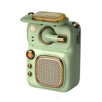 Mini Retro Bluetooth 5.0 Headphone Speaker Portable Rechargeable Radio Vintage Small Audio with Headset