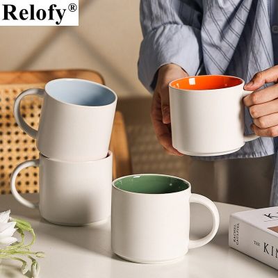 420ml Ceramic Mug with Handle Creative Lovers Mug Milk Juice Tea and Coffee Cup Kawaii Mug Cute Girl Coffee Cup Drinkware
