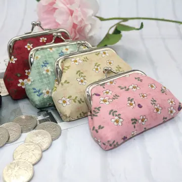 Women's Twist Clasp Coin Purse, Clutch Wallet With Key Chain, Cash
