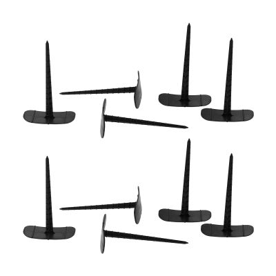 10pcs Garden Ground Nails 14cm/5.5in Black Plastic Fixing Greenhouse Film Spike Weed Mat Insert Lawn Arc Peg Floor Cloth Stake Food Storage  Dispenser