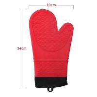 【CW】 Temperature Resistance Microwave Silicone Cotton Insulated Pot Oven Gloves BBQ Accessories