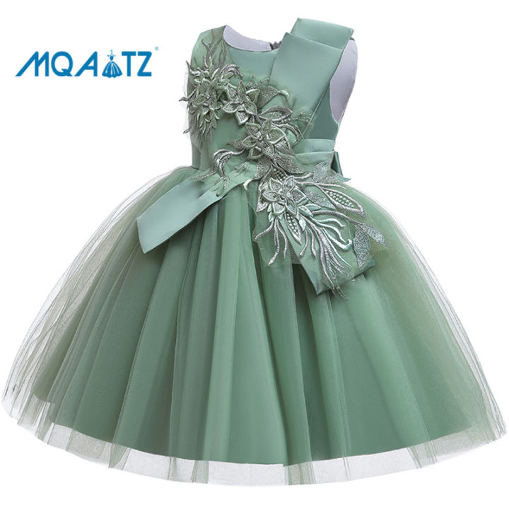 MQATZ Elegant Girl's Princess Sleeveless Dress Kids Wedding