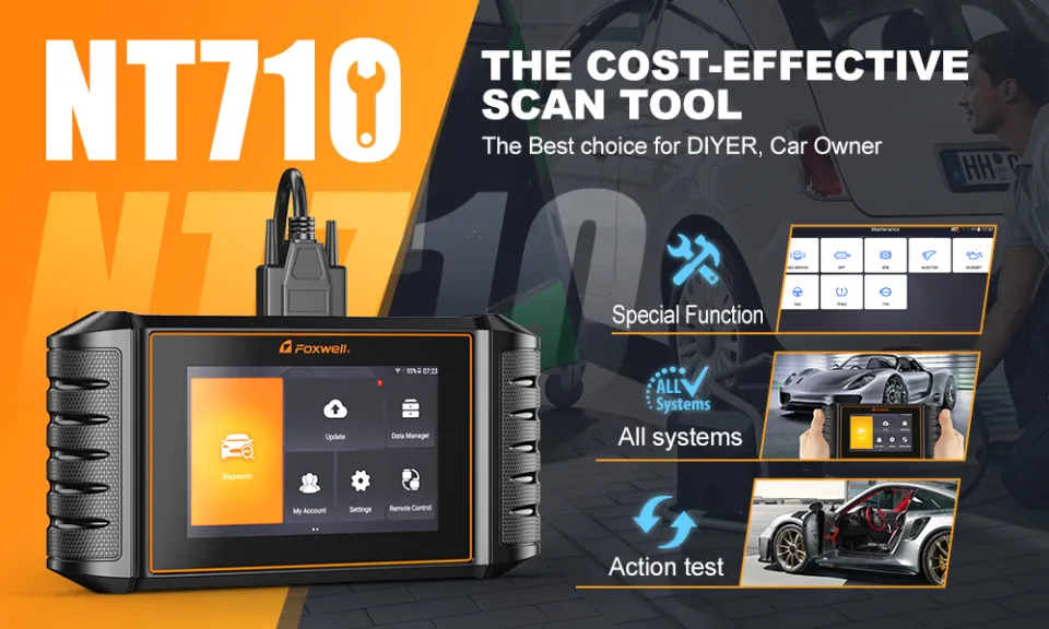 FOXWELL NT710 OBD2 Scanner Full Diagnostic Tool Full System