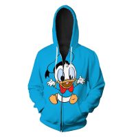 แฟชั่นขายร้อนดิสนีย์มิกกี้เมาส์พิมพ์ฤดูใบไม้ร่วงหลวม 3D ผู้ชายซิป Hoodie ผู้หญิงถนน Hoodie ฮาราจูกุชาย