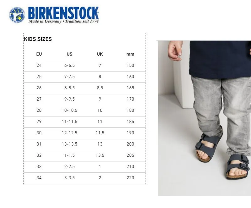 birkenstock kids size 34