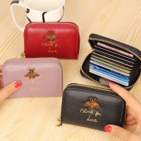 Women Ladies Genuine Real Leather Plastic Credit Card Case Female Fashion Zipper Wallet Small Change Organizer Bag Coin Purse Card Holders