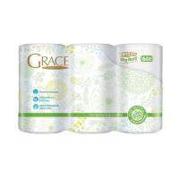 กระดาษม้วนเกรซ (Grace Excusively For Amway) รุ่นความยาวพิเศษ 23 เมตร/ม้วน - บรรจุ 6 ม้วน/แพ็ค ผลิตจากเยื่อกระดาษเกรดคุณภาพ เหนียว นุ่ม ไม่เปื่อยยุ่ย