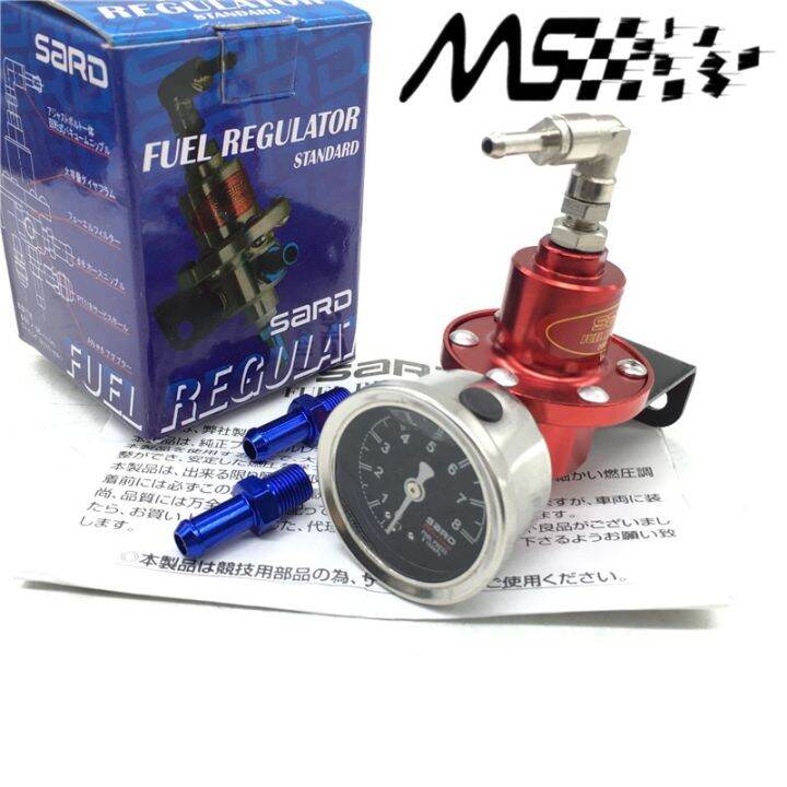 Universal Adjustable Sard Fuel Pressure Regulator With Gauge And