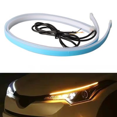 ✖❀ 1PCS Car led DRL Daytime Running Light Strip Waterproof 30cm 45cm 60cm Flexible Soft Tube Guide Headlight LED Strip Lights