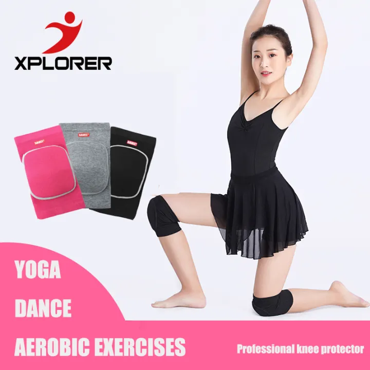 1 Pair Yoga Knee Pad for Women Floor Exercise Knee Protection Dance Aerobics Pilates Protection Anti-slip Professional Sports Guard