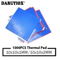 【YD】 1000PCS Druatiox 10mmx10mmx1mm/2mm SMD DIP Chip Conductive Thermal GPU CPU Heatsink Cooling Silicone