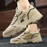 [Chaopu shoes] บุรุษรองเท้าที่เดินสไตล์เกาหลีหัวกลมลูกไม้ขึ้นรองเท้าผ้าใบขนาดบวกแฟลตออกแบบฝึกอบรม Zapatillas Deportivas Hombre