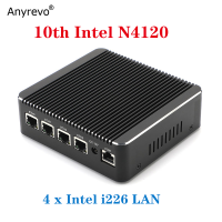 ซอฟต์เราเตอร์2.5กรัม Intel Celeron N4120 J4125 N5030 Quad Core 4 Intel I226 2500M LANs Nics 2 DDR4 HD-MI VGA PfSense Opnense Ubuntu VPN ไฟร์วอลล์เซิร์ฟเวอร์