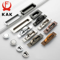 KAK Tatami Hidden Door Handles Zinc Alloy Recessed Flush Pull Cover Floor Cabinet Handle Black Bronze Furniture Handle Hardware