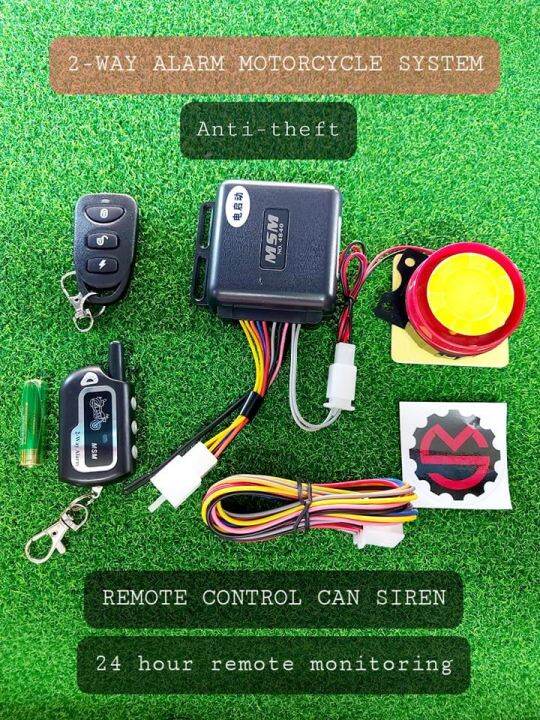 2 way alarm with remote control Motorcycle alarm system Lazada PH