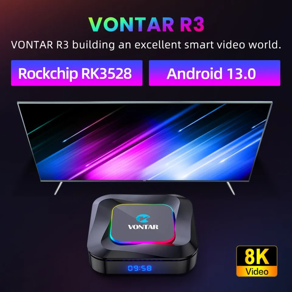 VONTAR DQ08 Pro 4GB 32GB RK3528 RGB Smart TV Box Android 13 Quad