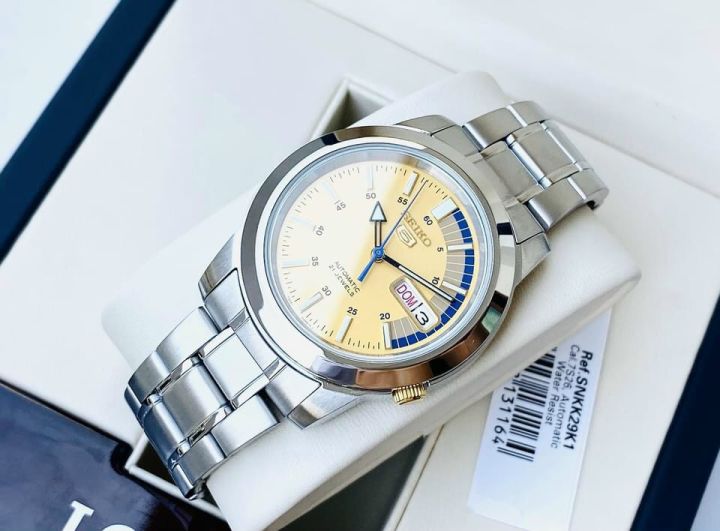 Đồng hồ nam SEIKO 5 Automatic Gold Dial Stainless Steel Men's Watch SNKK29  