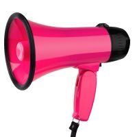 Portable Hand 25 Watt Bullhorn Megaphone with Siren Loud Speaker Recording Horn Tour Guide Speakers Megaphones