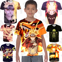 * YAYA * เสื้อยืด Naruto สำหรับเด็กเสื้อเด็กผู้ชายเสื้อยืดฤดูร้อน3Dpattern