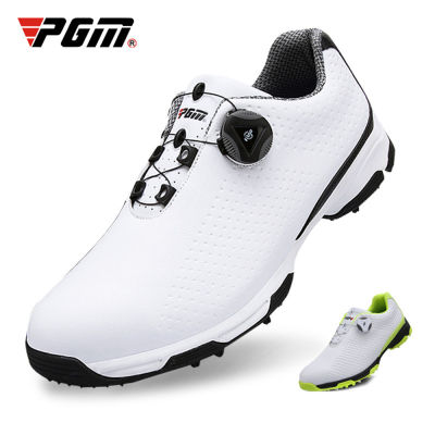 PGM รองเท้ากีฬาผู้ชายรองเท้ากอล์ฟรองเท้าฟุตบอลฤดูร้อน XZ095ระบายอากาศได้รองเท้าผูกเชือก