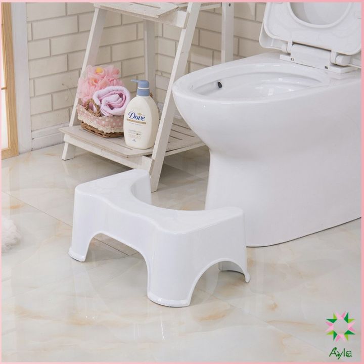 ayla-ที่รองเหยียบนั่งชักโครก-โถส้วม-เก้าอี้วางเท้ารูปตัวยูสำหรับห้องน้ำ-toilet-stool