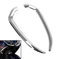 2Pcs Motorcycle Front Fairing Vertical Vent Trim Chrome Accessories For Honda Goldwing GOLD WING 1800 F6B GL1800 DCT 2018-2023