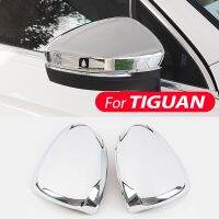 For Volkswagen Tiguan 2017-2021 Rearview Mirror Retrofitted Housing Decoration With Reverse Mirror Cover Silver Patch