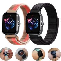 [HOT CHALIUIUILILXWE 607] สายผ้าไนลอน20มม. 22มม. สำหรับ Amazfit Gts 2 Mini/3 /Bip U Pro/stratos 3/2 Watchband สายรัดข้อมือนาฬิกาอัจฉริยะ Amazfit Gtr 3 Pro/ 2/47มม. 42มม.