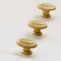 Oval Furniture Handles Drawer Knobs Handles for Cabinets and Drawers Brass Wardrobe Pulls Kitchen Cabinet Cupboard Knobs