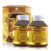 Royal Bee นมผึ้งรอยัลเจลลี่ Maxi Royal Jelly 7% 10HDA 30 Caps. เทียบเท่านมผึ้งสด 1500 mg ( 2 กระปุก