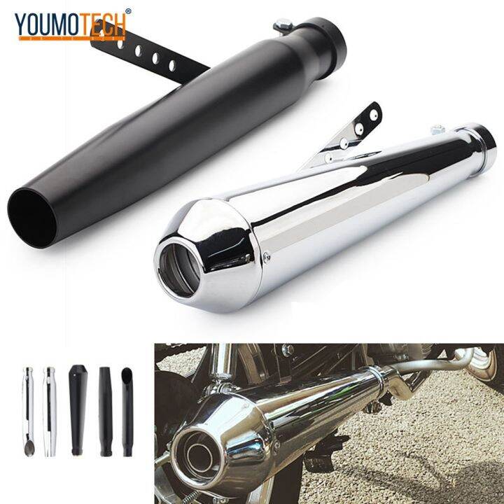 38/40/43CM Retro Cafe Racer Motorcycle Exhaust System Muffler Pipe