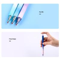 3pcs Cute Star Plastic Gel Pen Lovely Kawaii Jelly For Kids Pen Ink Gift Black Random E2E1