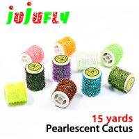 15yards spooled super fine pearlescent cactus chenile yarn flash tinsel yarn bonefish lure bait saltwater fly tying materials