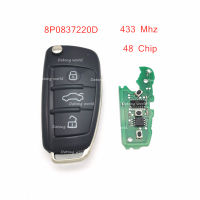 【⊕Good quality⊕】 xian9 Datong World รีโมทกุญแจสำหรับ Audi A3 S3 Tt S4 A4 2005ปีหมายเลขชิ้นส่วน8p0837220d ชิป434Mhz 48ปุ่มควบคุมอัจฉริยะอัตโนมัติ