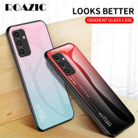 ROAZIC เคส A05สำหรับ Samsung Galaxy A05s หลังเป็นกระจกแข็งนิรภัยไล่เฉดสีหลากสีเคสใส่โทรศัพท์ขอบนิ่ม