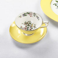 Coffee cups Porcelain High-quality Butterfly Flower Teacup &amp; Saucer Set British Afternoon Tea time Ceramic Cup Office Drinkware