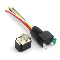 1PC 12V DC 4 Pin Car Automotive Fused Relay 30A Normally Open Relais Fuse with 4pin/5Pin Backrest