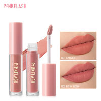 PINKFLASH OhMyKiss Liquid Lip Gloss Soft Matte Moisturizing ลิปสติกติดทนนาน (แฟลชสีชมพู)