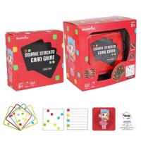 Card Games For Kids Square Cards For Families Square Stacked Card Game Multi-player Interaction Learning Tool benefit