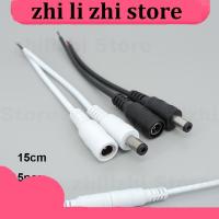 zhilizhi Store 5pcs 5.5x2.1mm Plug white black DC male or Female extend power supply Cable Wire 22awg Connector For 3528 5050 LED Strip Light