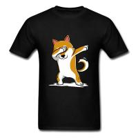 Techno Dabbing Shiba Inu Dog Dance T Shirt Hip Hop Rock Music Dj Small Corgi Terrier Plain Tshirt Bernese Mounn Dog Print Man