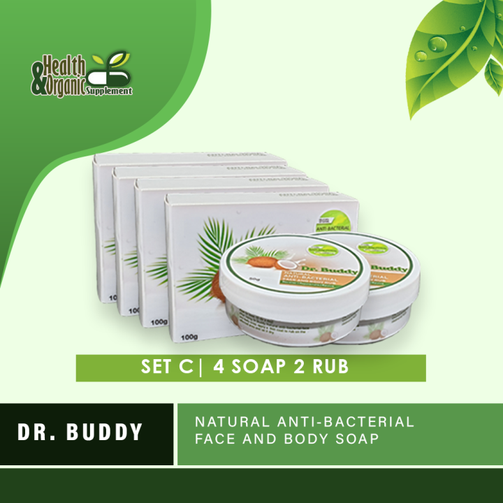 Buy Set C 4 Soap + 2 Rub of Dr. Buddy AntiBacterial Coconut Soap