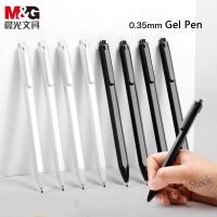 【Ready Stock】 ♗ C13 M G 0.35 mm Retractable Gel Pen Black Ink Pen Simple Gel Pen School Office Supply Student Writing Tool