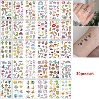 CW 30pcs/set Tatuajes TemporalesSmall FakeStickers for Kids WomanHands Temporary TatooPegatinas