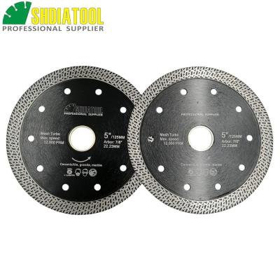 SHDIATOOL 2pcs Diamond Cutting Disc Tile Mesh Turbo Blade Marble Cutting Wheel Hot-pressed Sintered Multi Materials Saw Blade