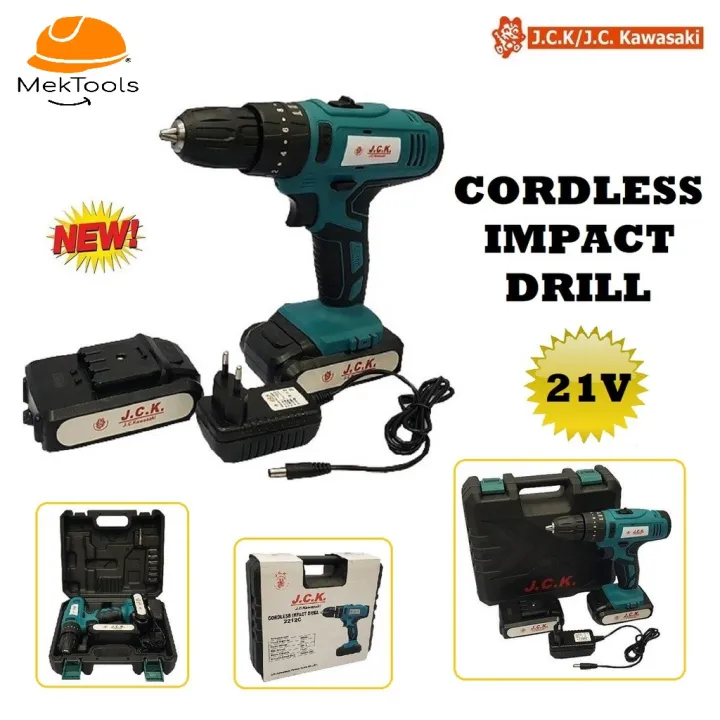 J.C. Kawasaki Cordless Impact Drill 21V (2212C) Lazada PH